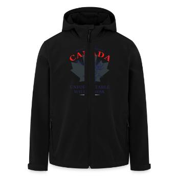 CANADA - MOOSE - Recycelte Männer Softshell-Jacke von Stanley/Stella - Schwarz - Vorne - AI Model Male 185 light (185cm)