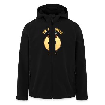 Tim the pirate - Veste softshell homme en polyester recyclé Stanley/Stella - noir - Devant - AI Model Male 185 light (185cm)