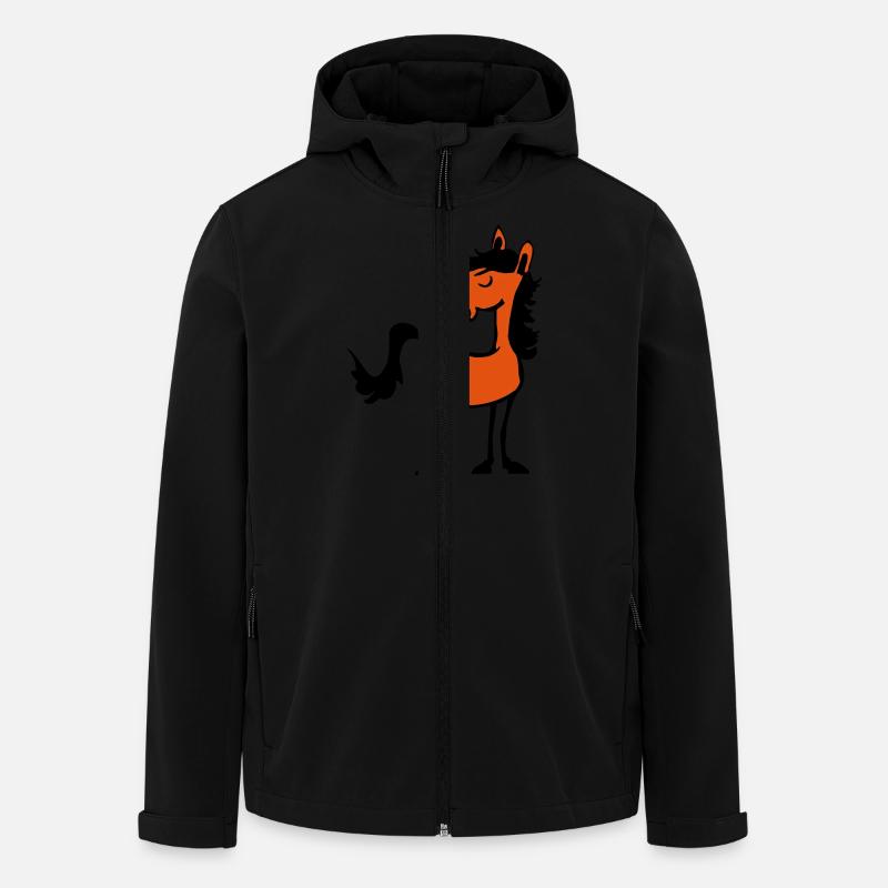 Pferd - Recycelte Männer Softshell-Jacke von Stanley/Stella - Schwarz