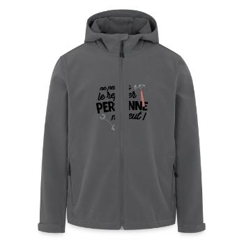 Personne ne peut cadeau - Veste softshell homme en polyester recyclé Stanley/Stella - noir - Devant - AI Model Male 185 light (185cm)