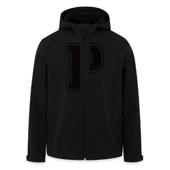 Un caractère P in Grunge-Look - Veste softshell homme en polyester recyclé Stanley/Stella - noir - Devant - AI Model Male 185 light (185cm)