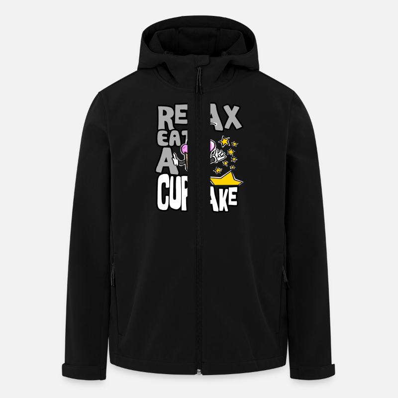relax cupcake - Men’s Recycled Softshell Jacket by Stanley/Stella - black