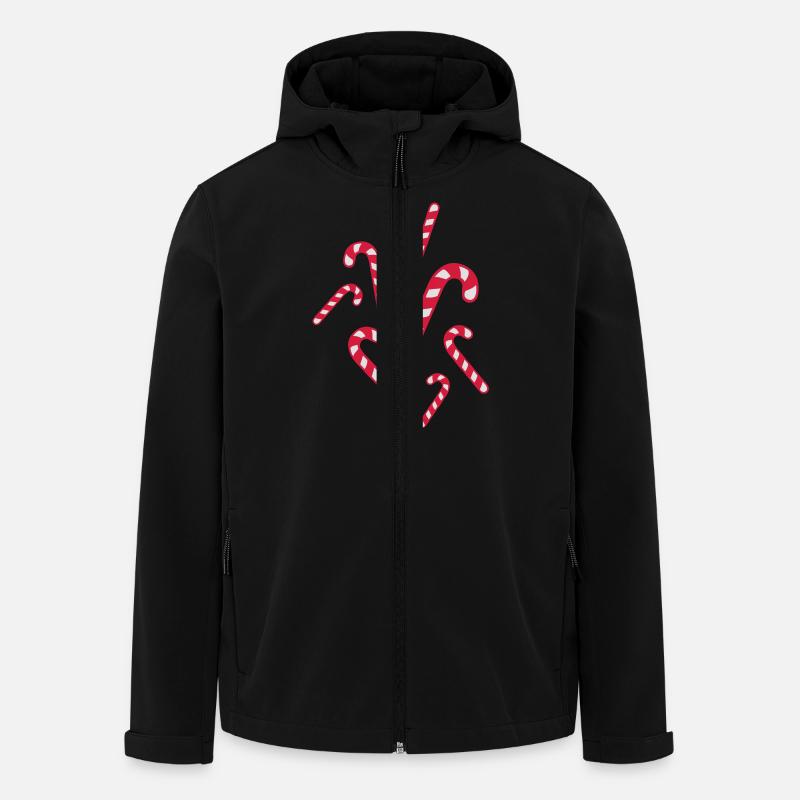 Candy cane christmas - Men’s Recycled Softshell Jacket by Stanley/Stella - black