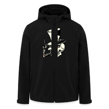 skull poker - Veste softshell homme en polyester recyclé Stanley/Stella - noir - Devant - AI Model Male 185 light (185cm)
