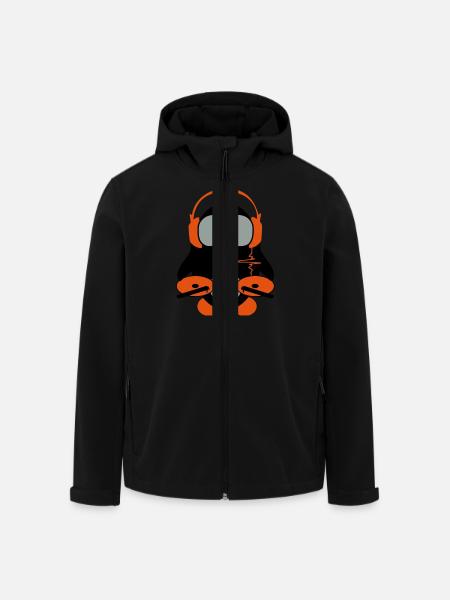 dj penguin - Recycelte Männer Softshell-Jacke von Stanley/Stella - Schwarz