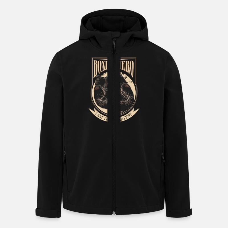 Boxing Hero - The Greatest - On Dark - Recycelte Männer Softshell-Jacke von Stanley/Stella - Schwarz