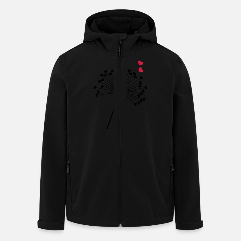 Pusteblume Herzen - Recycelte Männer Softshell-Jacke von Stanley/Stella - Schwarz