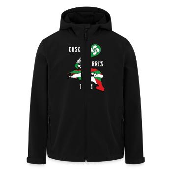 euskal herria design 133 - Veste softshell homme en polyester recyclé Stanley/Stella - noir - Devant - AI Model Male 185 light (185cm)