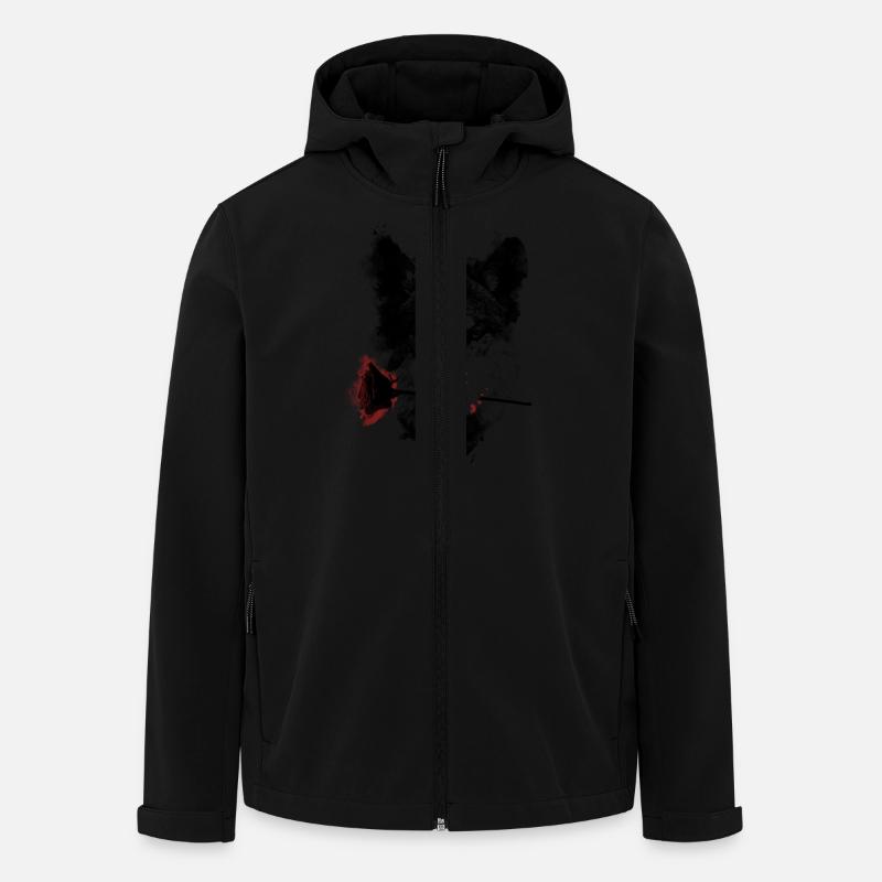 Wolf Lover - Recycelte Männer Softshell-Jacke von Stanley/Stella - Schwarz