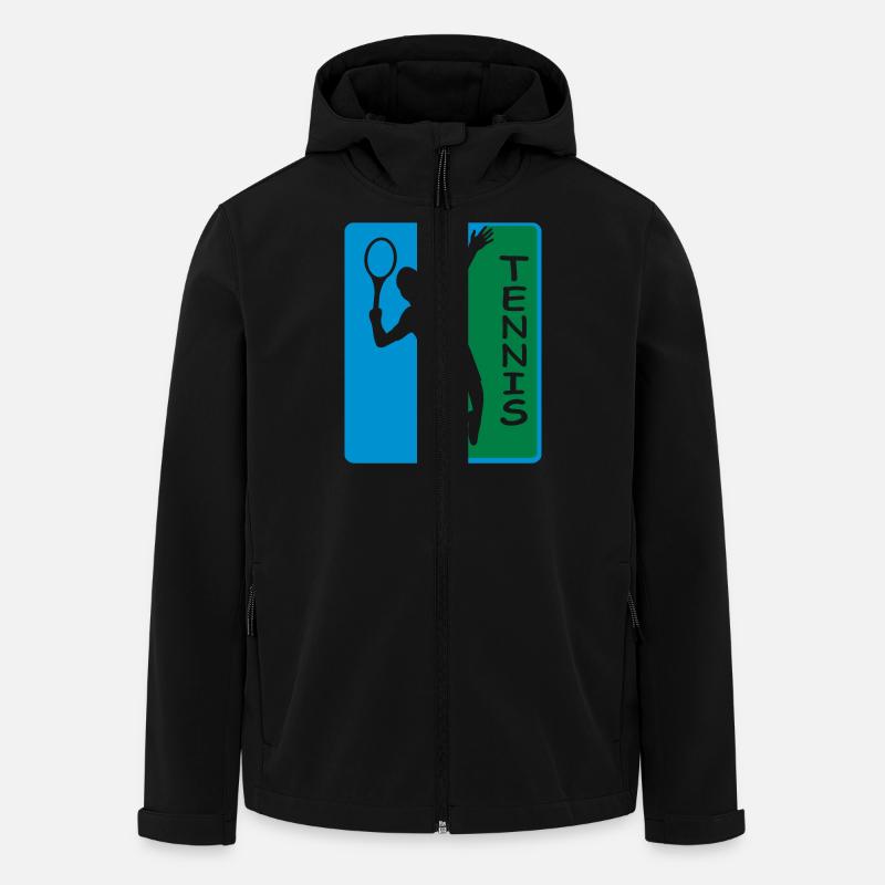 Tennis - Recycelte Männer Softshell-Jacke von Stanley/Stella - Schwarz