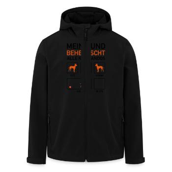 Mein Hund beherrscht alle Kommandos - Recycelte Männer Softshell-Jacke von Stanley/Stella - Schwarz - Vorne - AI Model Male 185 light (185cm)