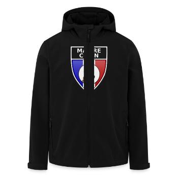 Ecusson noir maitre-chien berger allemand - Veste softshell homme en polyester recyclé Stanley/Stella - noir - Devant - AI Model Male 185 light (185cm)
