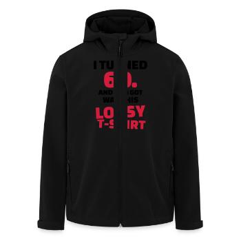 60 Geburtstag - Recycelte Männer Softshell-Jacke von Stanley/Stella - Schwarz - Vorne - AI Model Male 185 light (185cm)