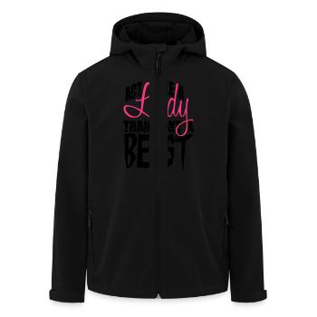 Act like a Lady train like a Beast - Men’s Recycled Softshell Jacket by Stanley/Stella - black - Front - AI Model Male 185 light (185cm)