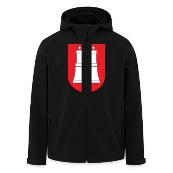 Hamburg - Recycelte Männer Softshell-Jacke von Stanley/Stella - Schwarz - Vorne - AI Model Male 185 light (185cm)