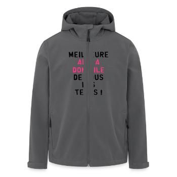 Aide A Domicile / Ménage / Auxiliaire de vie - Veste softshell homme en polyester recyclé Stanley/Stella - noir - Devant - AI Model Male 185 light (185cm)