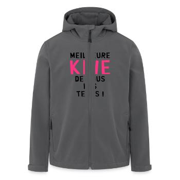 Kiné / Kinesitherapeute / Kinésithérapie / Masseur - Veste softshell homme en polyester recyclé Stanley/Stella - noir - Devant - AI Model Male 185 light (185cm)