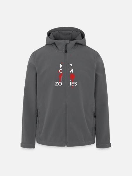 keep calm and kill zombies Halloween Blut Krone - Recycelte Männer Softshell-Jacke von Stanley/Stella - Schwarz