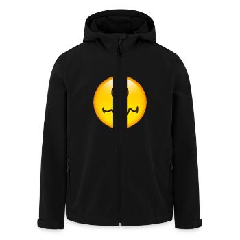 Smiley Question mark - Recycelte Männer Softshell-Jacke von Stanley/Stella - Schwarz - Vorne - AI Model Male 185 light (185cm)