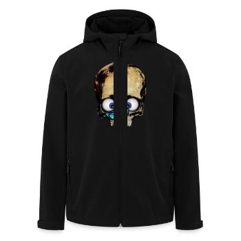 Totenkopf blauer Schmetterling / skull butterfly - Recycelte Männer Softshell-Jacke von Stanley/Stella - Schwarz - Vorne - AI Model Male 185 light (185cm)