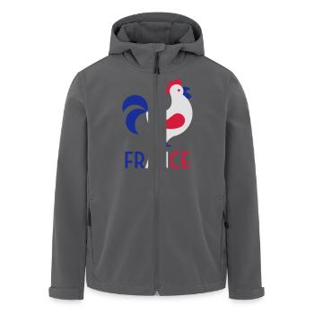 France Français Française French Frankreich - Veste softshell homme en polyester recyclé Stanley/Stella - noir - Devant - AI Model Male 185 light (185cm)