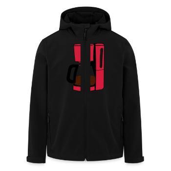 coffee maker - Men’s Recycled Softshell Jacket by Stanley/Stella - black - Front - AI Model Male 185 light (185cm)