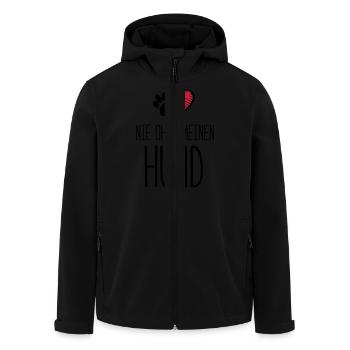 hund nie ohne herz - Recycelte Männer Softshell-Jacke von Stanley/Stella - Schwarz - Vorne - AI Model Male 185 light (185cm)