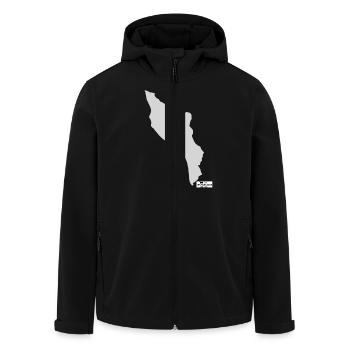 IØ, série Ile d'Oléron - Veste softshell homme en polyester recyclé Stanley/Stella - noir - Devant - AI Model Male 185 light (185cm)