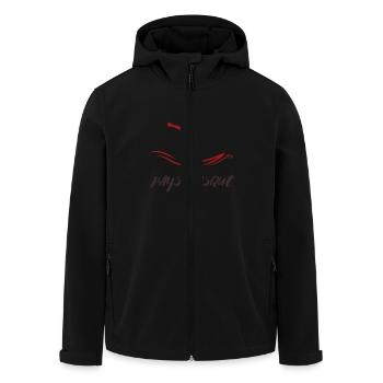 SURF BASQUE COUNTRY1 - Men’s Recycled Softshell Jacket by Stanley/Stella - black - Front - AI Model Male 185 light (185cm)