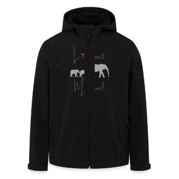 L'instinct maternel (gris) - Veste softshell homme en polyester recyclé Stanley/Stella - noir - Devant - AI Model Male 185 light (185cm)