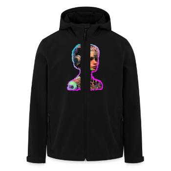 Abstrakte Frau - Recycelte Männer Softshell-Jacke von Stanley/Stella - Schwarz - Vorne - AI Model Male 185 light (185cm)