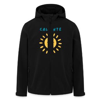 Caliente sun 2 - Men’s Recycled Softshell Jacket by Stanley/Stella - black - Front - AI Model Male 185 light (185cm)