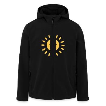 Caliente sun 1 - Men’s Recycled Softshell Jacket by Stanley/Stella - black - Front - AI Model Male 185 light (185cm)