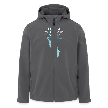 Jai laissé mon cœur à l'île d'Oléron 1 - Veste softshell homme en polyester recyclé Stanley/Stella - charbon - Devant - AI Model Male 185 light (185cm)