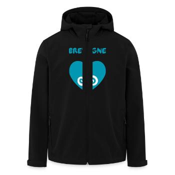 Bretagne Triskèle 1 - Veste softshell homme en polyester recyclé Stanley/Stella - noir - Devant - AI Model Male 185 light (185cm)