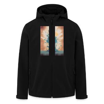Das gute Leben Happy Hour Cocktail - Recycelte Männer Softshell-Jacke von Stanley/Stella - Schwarz - Vorne - AI Model Male 185 light (185cm)