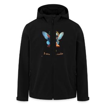 J aime pas le matin - Veste softshell homme en polyester recyclé Stanley/Stella - noir - Devant - AI Model Male 185 light (185cm)