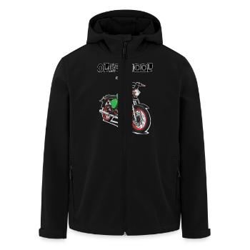 S51 (vert) // Illustration - Veste softshell homme en polyester recyclé Stanley/Stella - noir - Devant - AI Model Male 185 light (185cm)