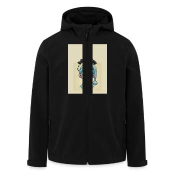 Halbschlafkapp - Recycelte Männer Softshell-Jacke von Stanley/Stella - Schwarz - Vorne - AI Model Male 185 light (185cm)
