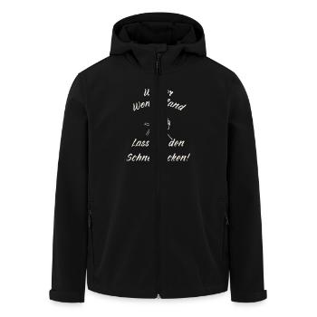 Winter Wonderland - Lass uns den Schnee rocken! - Recycelte Männer Softshell-Jacke von Stanley/Stella - Schwarz - Vorne - AI Model Male 185 light (185cm)