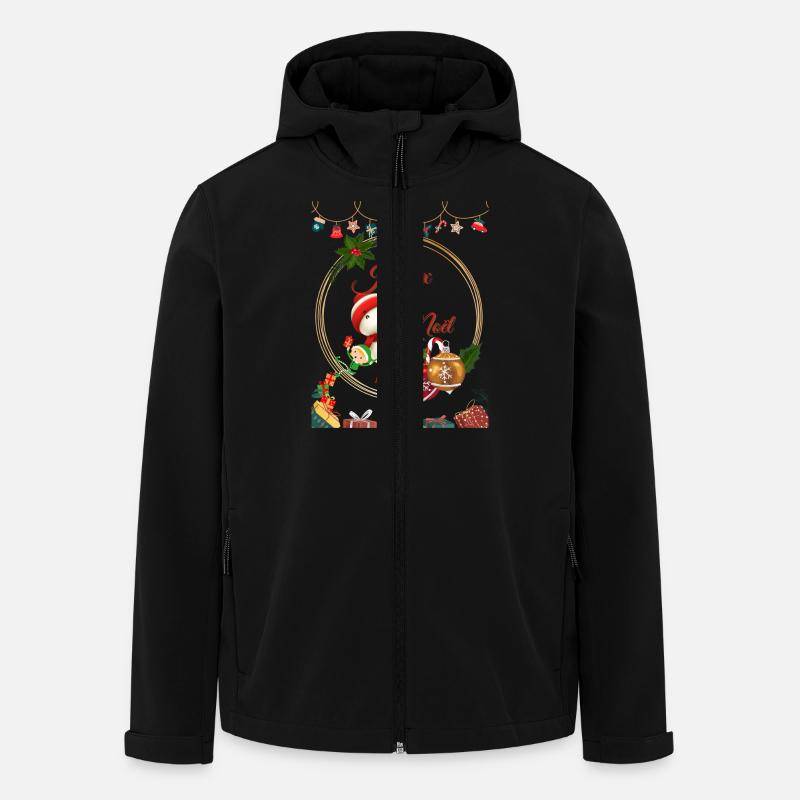 Joyeux Noël png - Veste softshell homme en polyester recyclé Stanley/Stella - noir