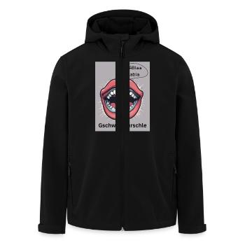 Gschwätzbürschle - Recycelte Männer Softshell-Jacke von Stanley/Stella - Schwarz - Vorne - AI Model Male 185 light (185cm)
