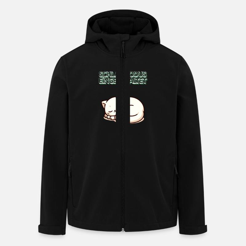 Deutschlands Weihnachtsfavorit: Schlafende-Katze - Recycelte Männer Softshell-Jacke von Stanley/Stella - Schwarz