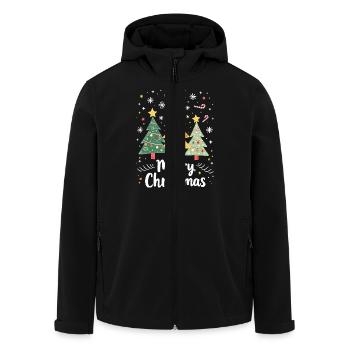 Arbre de Noël Joyeux Noël Noël - Veste softshell homme en polyester recyclé Stanley/Stella - noir - Devant - AI Model Male 185 light (185cm)