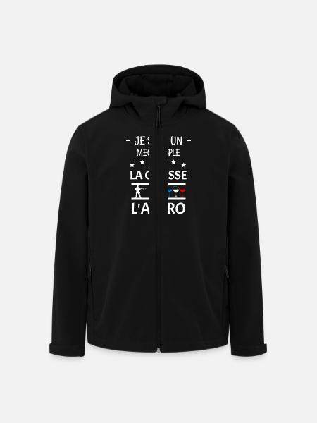 chasse - Veste softshell homme en polyester recyclé Stanley/Stella - noir