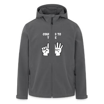 Je compte jusqu’à trois - Veste softshell homme en polyester recyclé Stanley/Stella - charbon - Devant - AI Model Male 185 light (185cm)