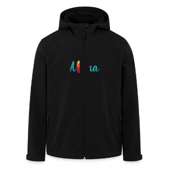 Aloha Vibes – Hawaii Edition - Recycelte Männer Softshell-Jacke von Stanley/Stella - Schwarz - Vorne - AI Model Male 185 light (185cm)