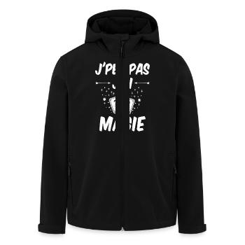 j'peux pas j'ai Magie humour Magicien minimaliste - Veste softshell homme en polyester recyclé Stanley/Stella - noir - Devant - AI Model Male 185 light (185cm)
