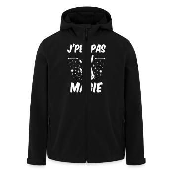 j'peux pas j'ai Magie humour Magicien minimaliste - Veste softshell homme en polyester recyclé Stanley/Stella - noir - Devant - AI Model Male 185 light (185cm)
