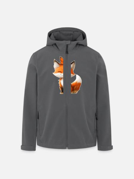 Fox with Butterfly - Men’s Recycled Softshell Jacket by Stanley/Stella - black